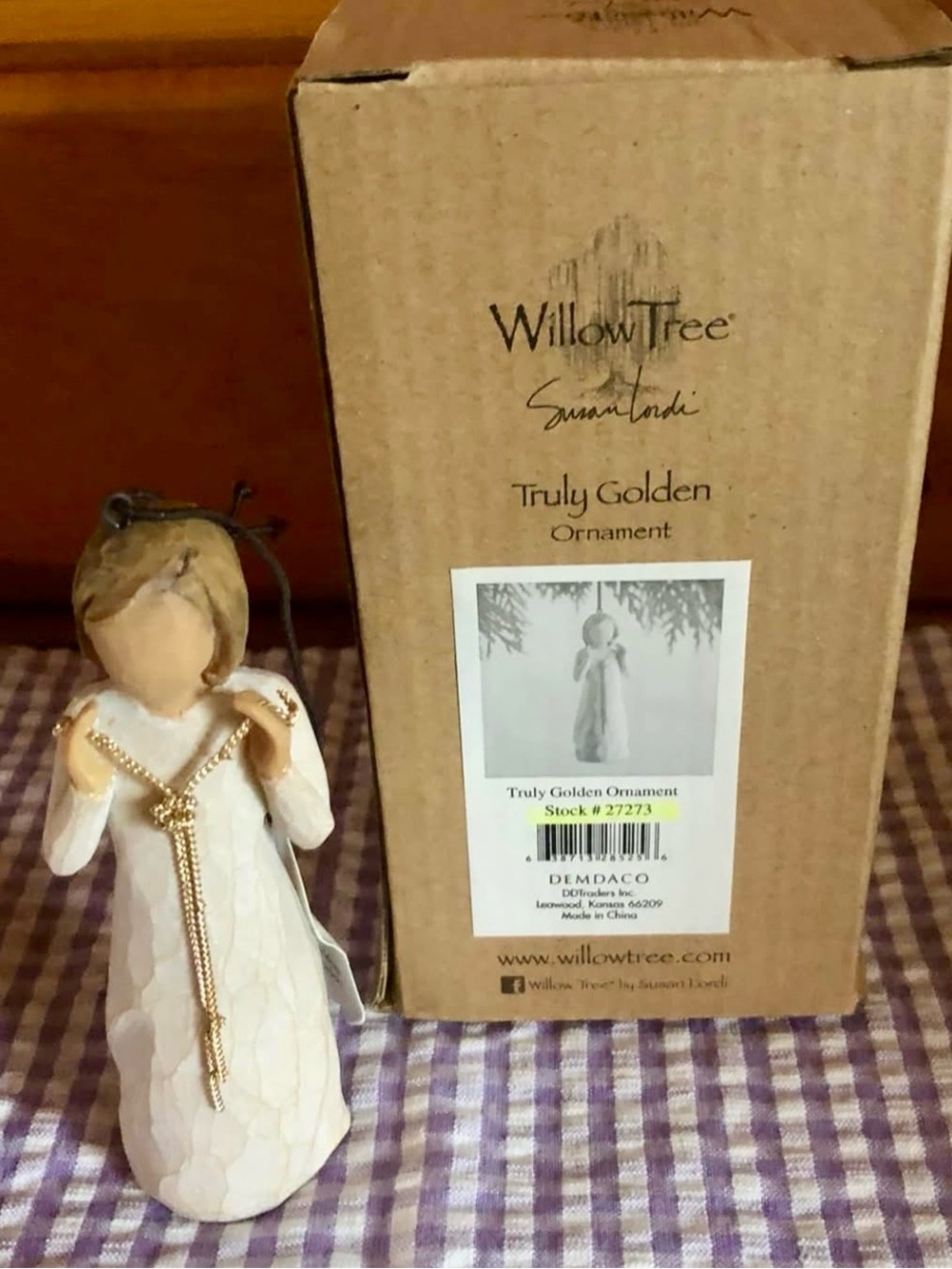 Willow Tree " Truly Golden "  Ornament - White with Gold Accents